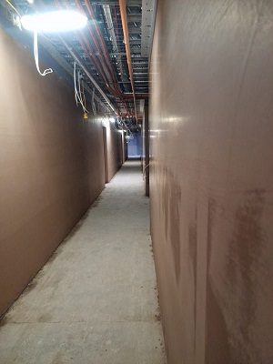 Example of finished wall we have plastered