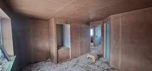 Example of finished wall we have plastered